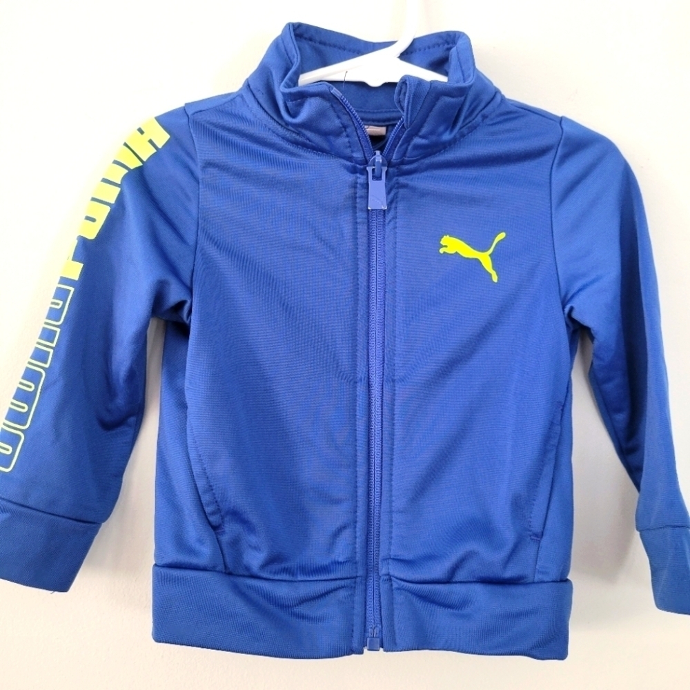 4/$20 Boy's puma blue jacket 12 months